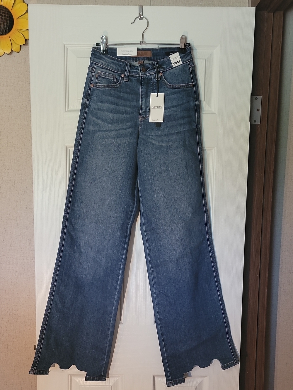 Judy Blue Medium Blue Wide-Leg Jeans High Waist